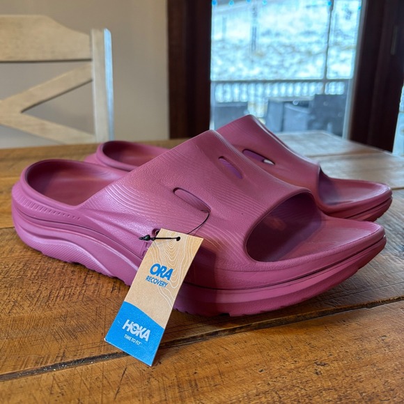 Hoka Pink Slide Sandals